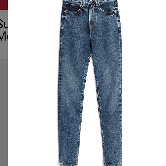 Mom Jeans Super High Rise Dark Wash - Picture 2 of 5